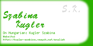 szabina kugler business card